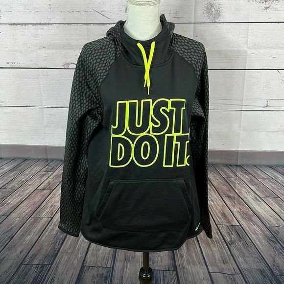 Nike Other - Nike Mens Therma Fit Hoodie size Medium Black Long Sleeve Fleece Lined Pull Over